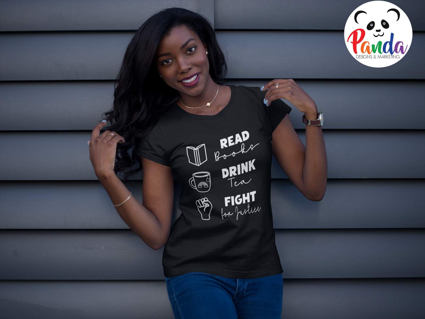 Read Books, Drink Tea, & Fight for Justice T-shirt