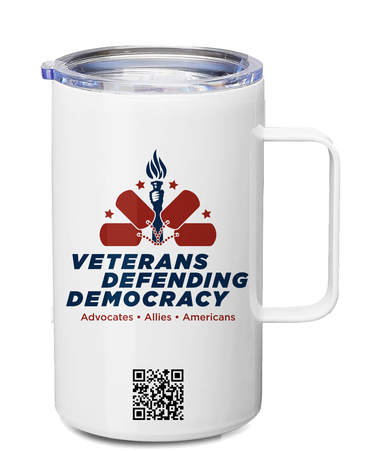 Insulated Travel Mug - Defense of Democracy - Choose Your Logo!