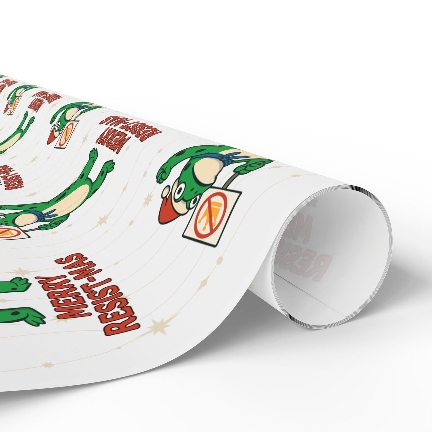 Wrapping Paper — Merry Resist-mas Frog Holiday Gift Wrap