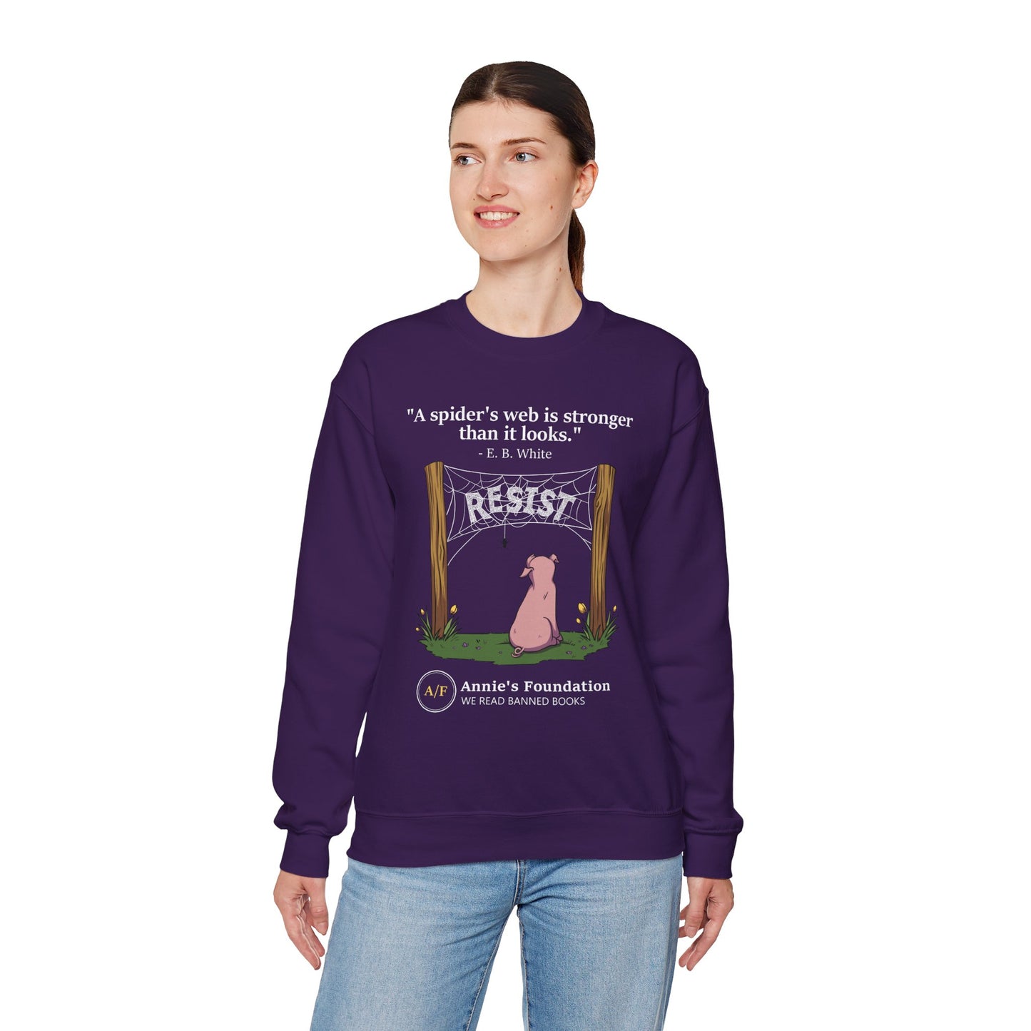 Crewneck Sweatshirt — Resist Web - Annie's Foundation