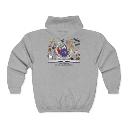 Annie's Foundation Zip Hoodie with Magical Banned Books on Back