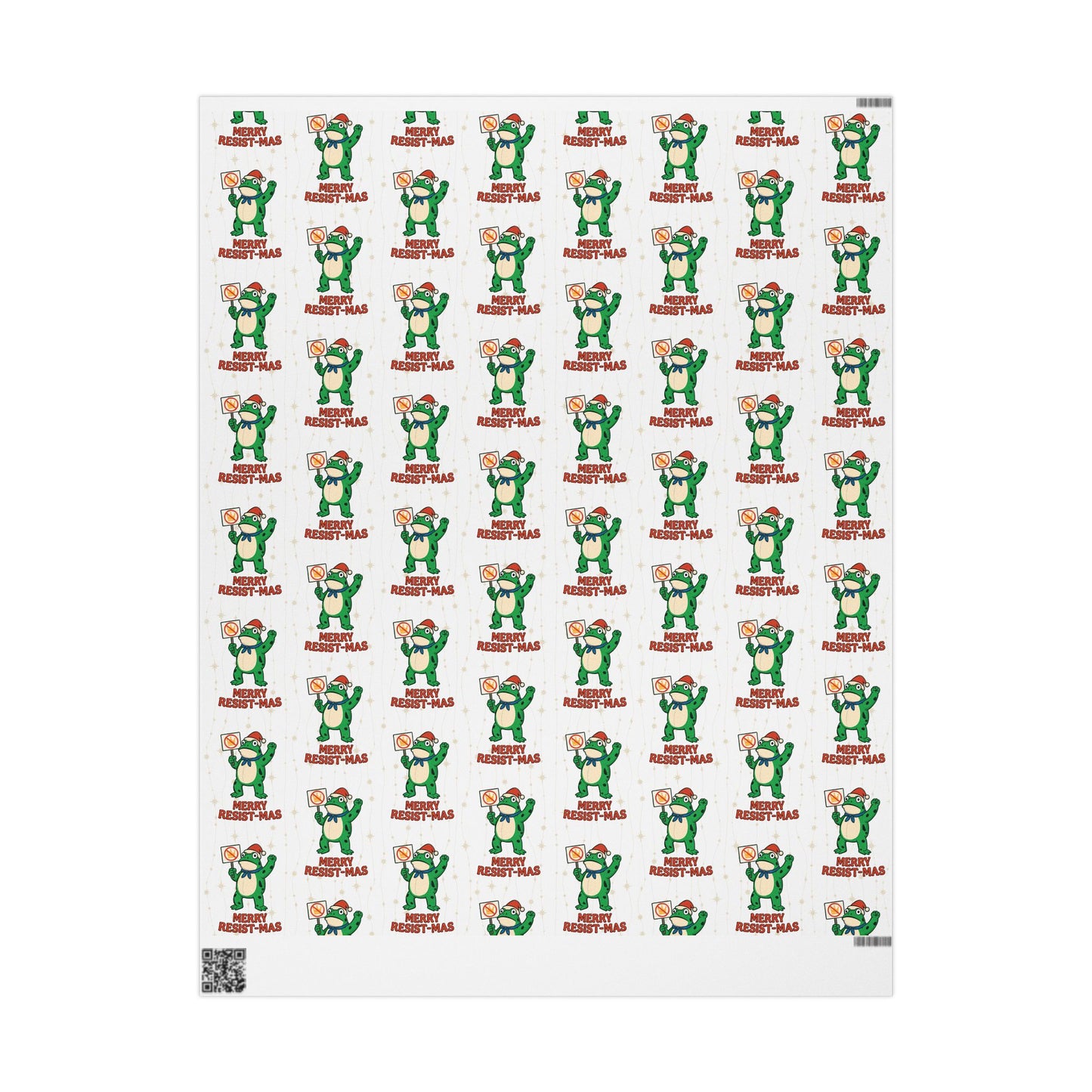 Wrapping Paper — Merry Resist-mas Frog Holiday Gift Wrap