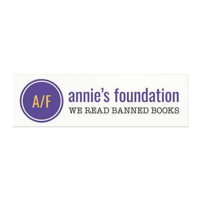 Car Magnet Annie's Foundation - We Read Banned Books Bumper Sticker Size