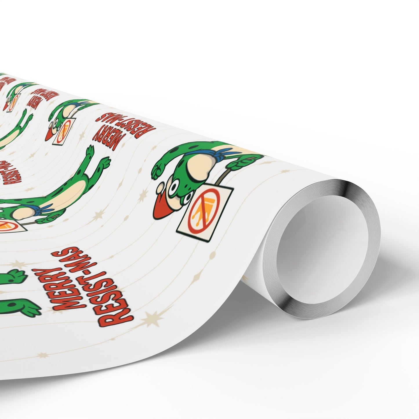 Wrapping Paper — Merry Resist-mas Frog Holiday Gift Wrap