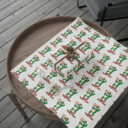 Wrapping Paper — Merry Resist-mas Frog Holiday Gift Wrap