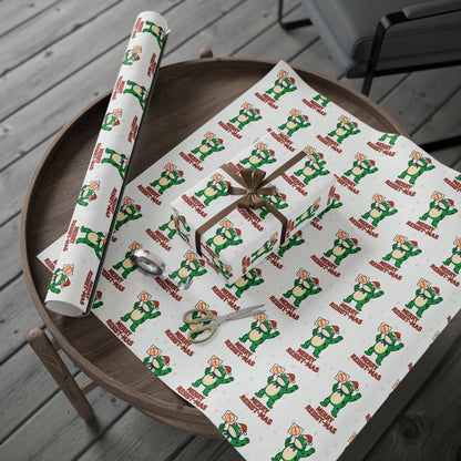 Wrapping Paper — Merry Resist-mas Frog Holiday Gift Wrap
