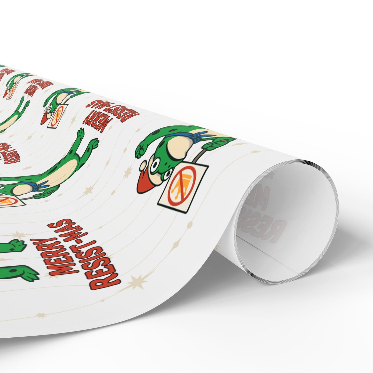 Wrapping Paper — Merry Resist-mas Frog Holiday Gift Wrap