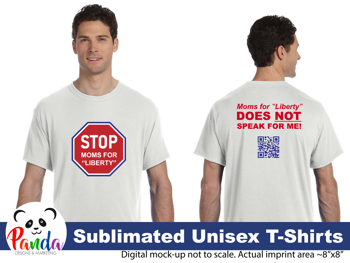 White Stop Moms for Liberty Sublimated T-shirt or Long Sleeve