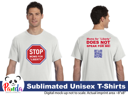White Stop Moms for Liberty Sublimated T-shirt or Long Sleeve