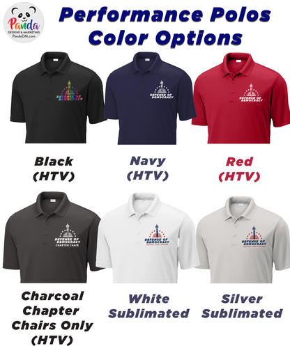 Performance Polos - Defense of Democracy - Dark Colored Shirts
