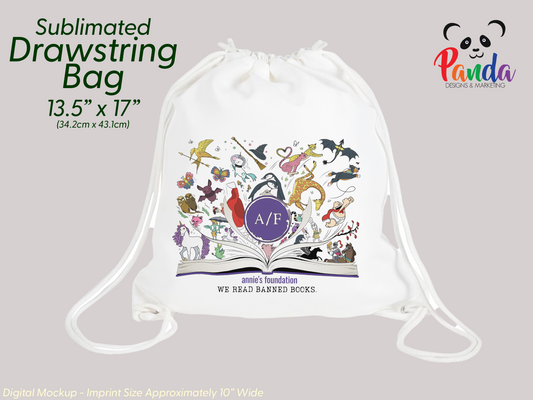 Premium Bags - Annie's Foundation Magical Banned Books Sublimated Drawstring and Tote