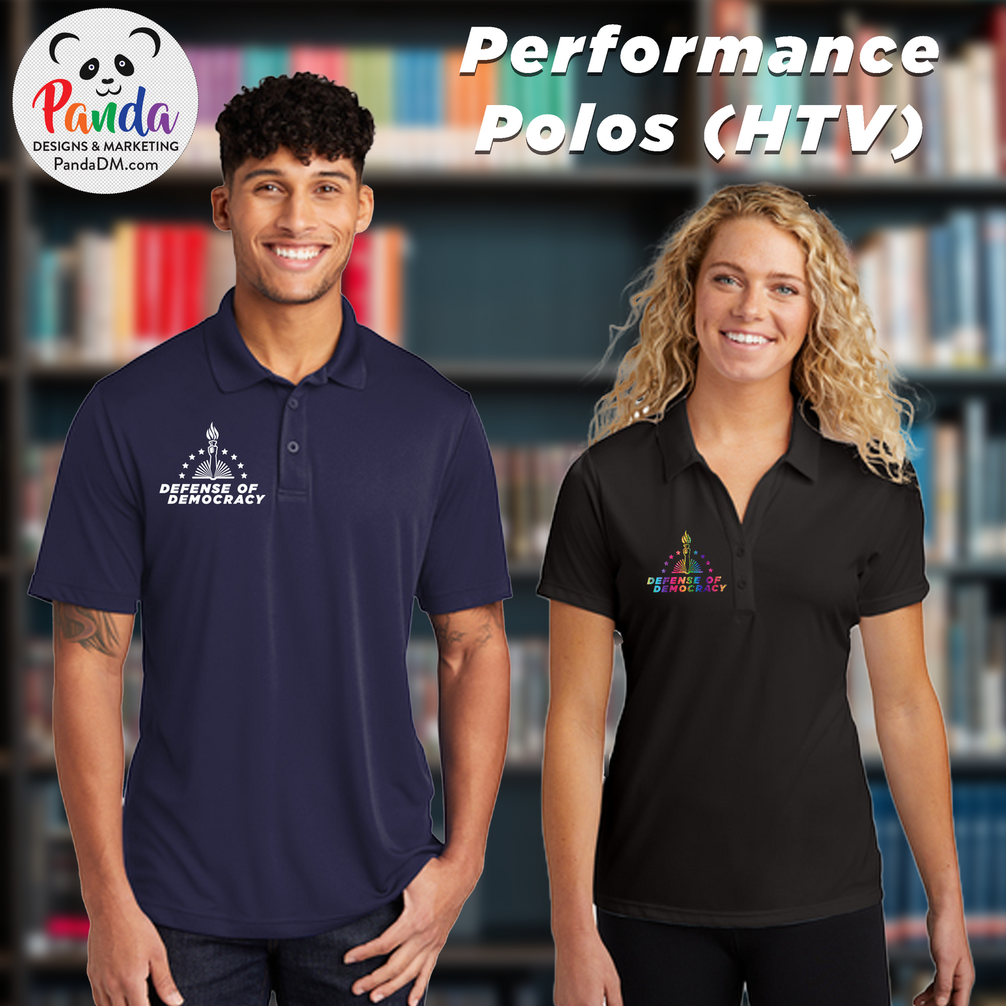 Performance Polos - Defense of Democracy - Dark Colored Shirts