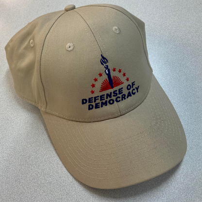 Embroidered Hat - Defense of Democracy Logo on Cotton Twill 6-panel unstructured baseball cap