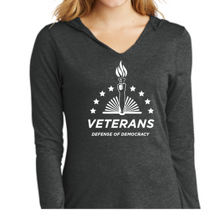 Ladies Hooded T-shirt - Defense of Democracy - Choose your logo and colors!