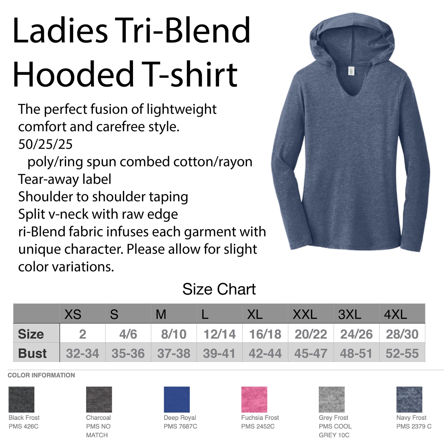 Ladies Hooded T-shirt - Defense of Democracy - Choose your logo and colors!