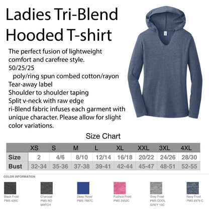 Ladies Hooded T-shirt - Defense of Democracy - Choose your logo and colors!