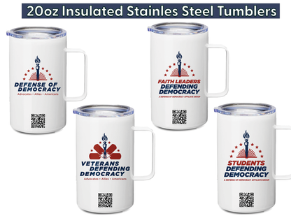 Insulated Travel Mug -  Defense of Democracy - Choose Your Logo!