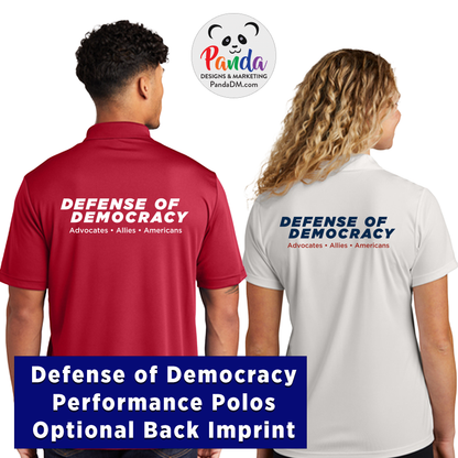 Performance Polos - Defense of Democracy - Dark Colored Shirts