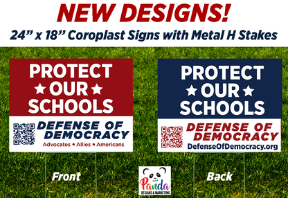 Yard Sign - Multiple Designs or Create Your Own! Defense of Democracy