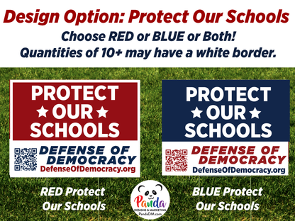 Yard Sign - Multiple Designs or Create Your Own! Defense of Democracy