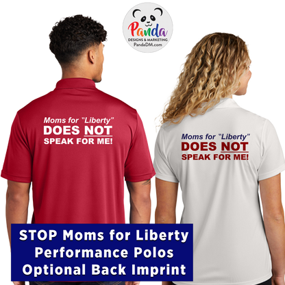 Performance Polos -STOP Moms for Liberty