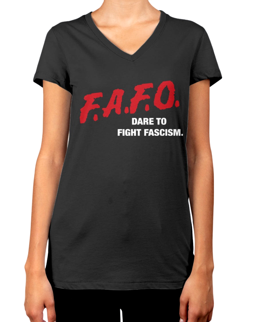 FAFO DARE Parody T-Shirt – Dare to Fight Fascism Black Cotton T-shirts - Unisex & Ladies Styles