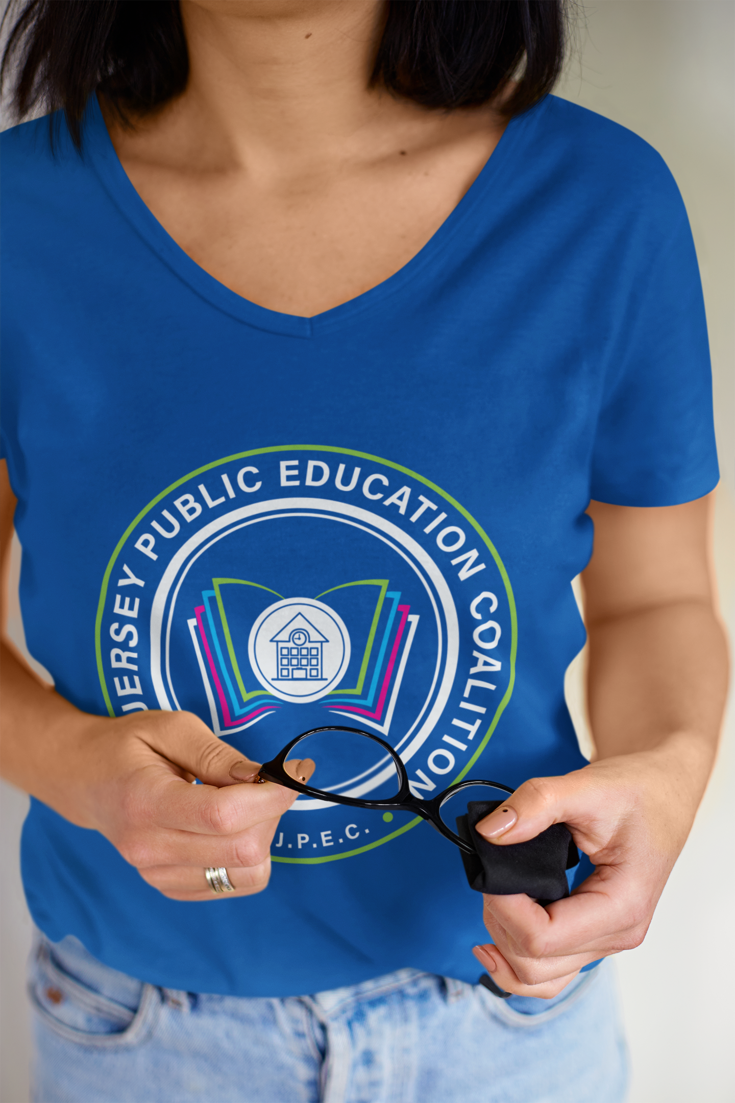 NJPEC Main Logo T-shirts and Tanks (All Styles on Royal Blue)