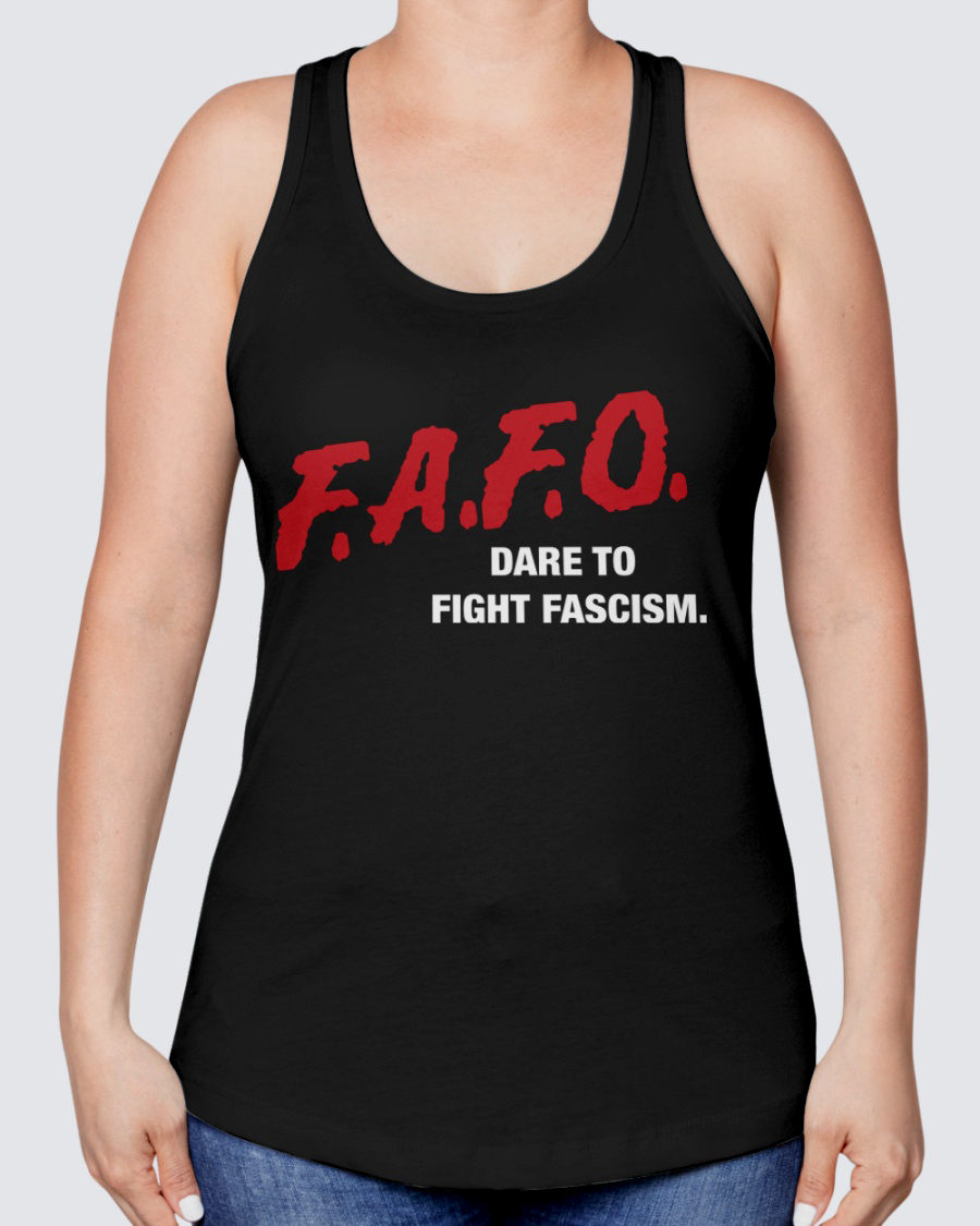 FAFO DARE Parody T-Shirt – Dare to Fight Fascism Black Cotton T-shirts - Unisex & Ladies Styles