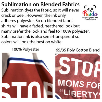 White Stop Moms for Liberty Sublimated T-shirt or Long Sleeve