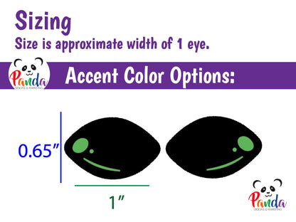 Alien Shaped Felt Eyes with Stars for Amigurumi - 4 Pairs