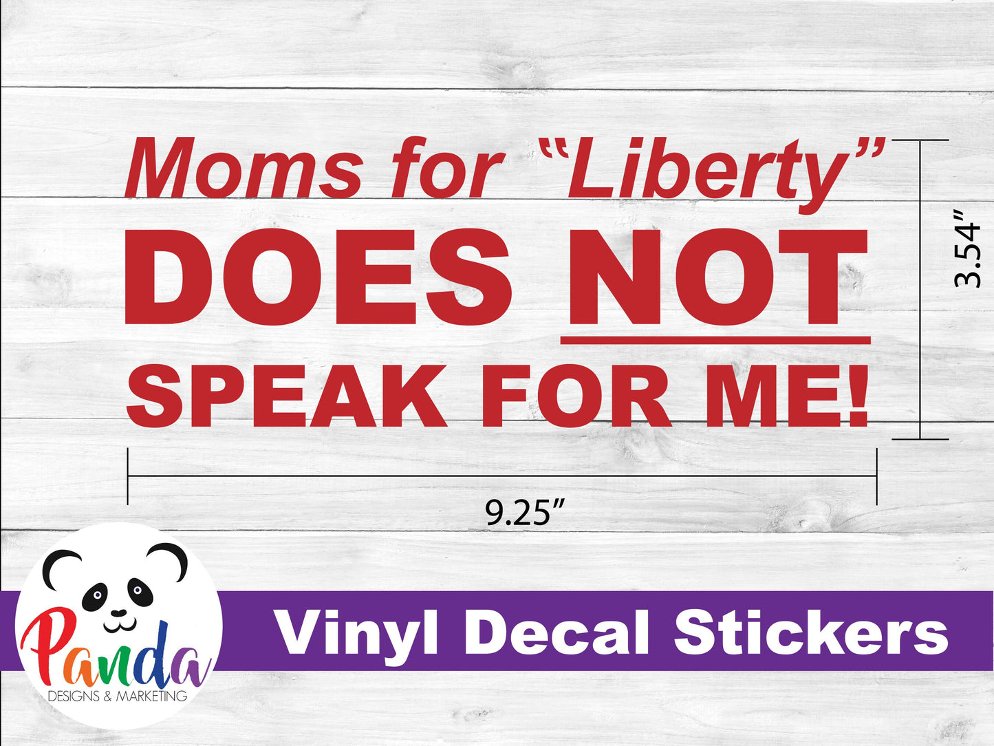 Moms for "Liberty" Does NOT Speak for Me vinyl decal - SM4L