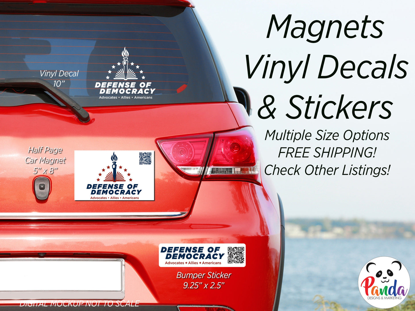 Die-Cut Vinyl Defense of Democracy Decal