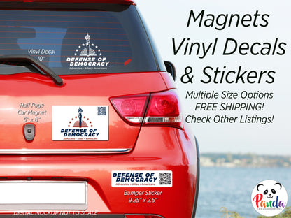 Die-Cut Vinyl Defense of Democracy Decal