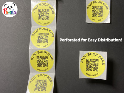 Yellow Dot Stickers to STOP Banning Books