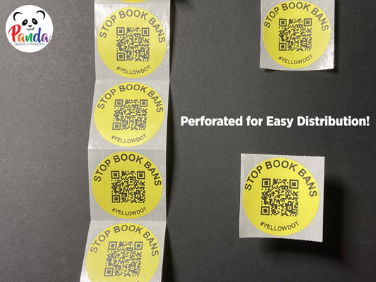 Yellow Dot Stickers to STOP Banning Books