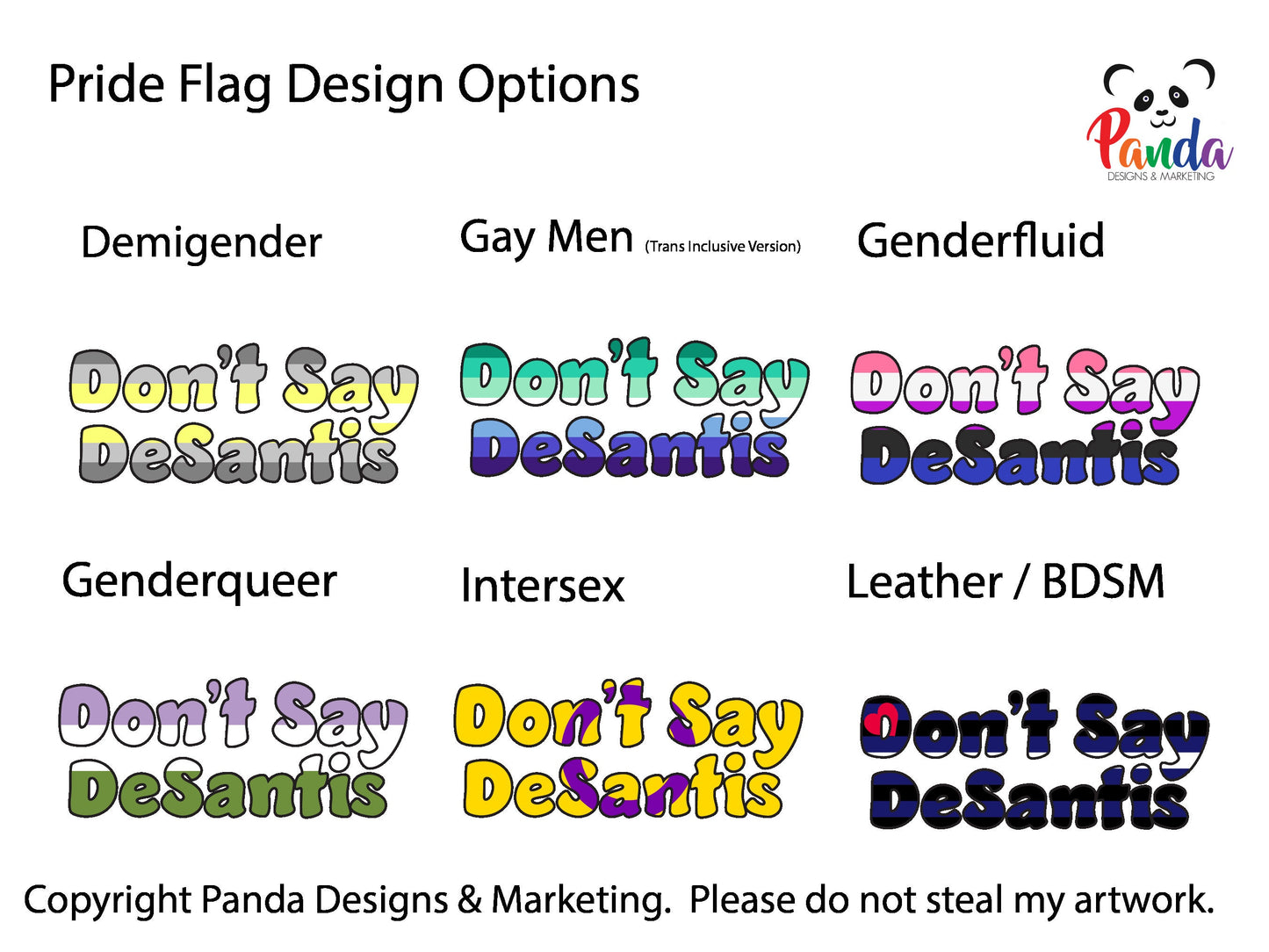 Don't Say Desantis Tote Bag - Available in 24 Pride Flag Options