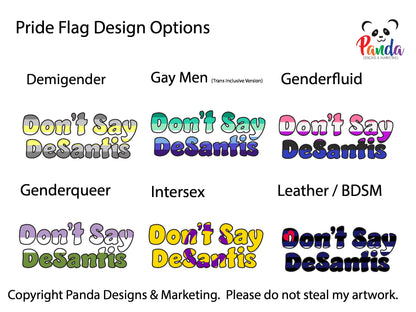 Don't Say Desantis Tote Bag - Available in 24 Pride Flag Options