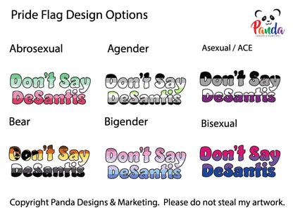 Don't Say Desantis Tote Bag - Available in 24 Pride Flag Options