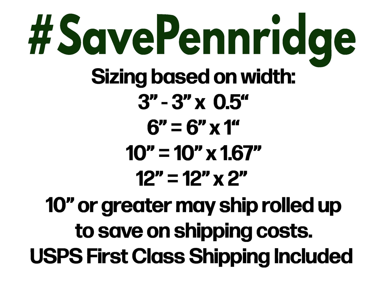 Save Pennridge School District Vinyl Decal.