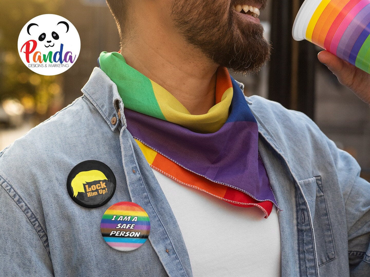 Trump Lock Him Up Button